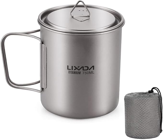 Lixada Titanium Camping Pot
