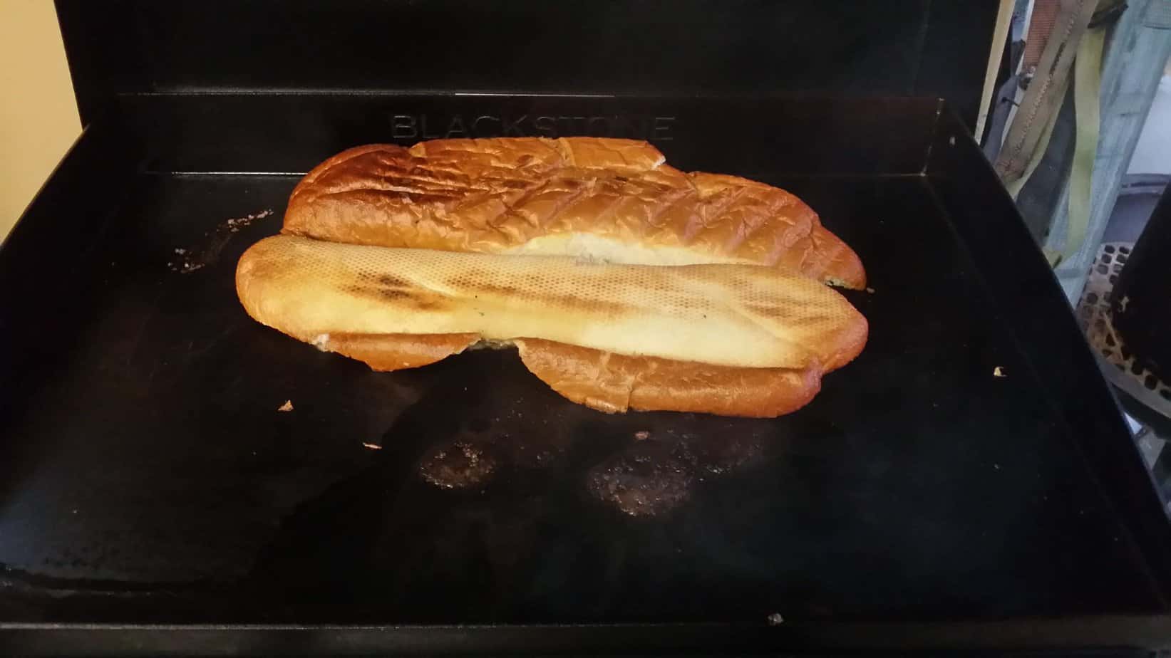 Garlic Bread on the Blackstone griddle Stuff Roger Likes